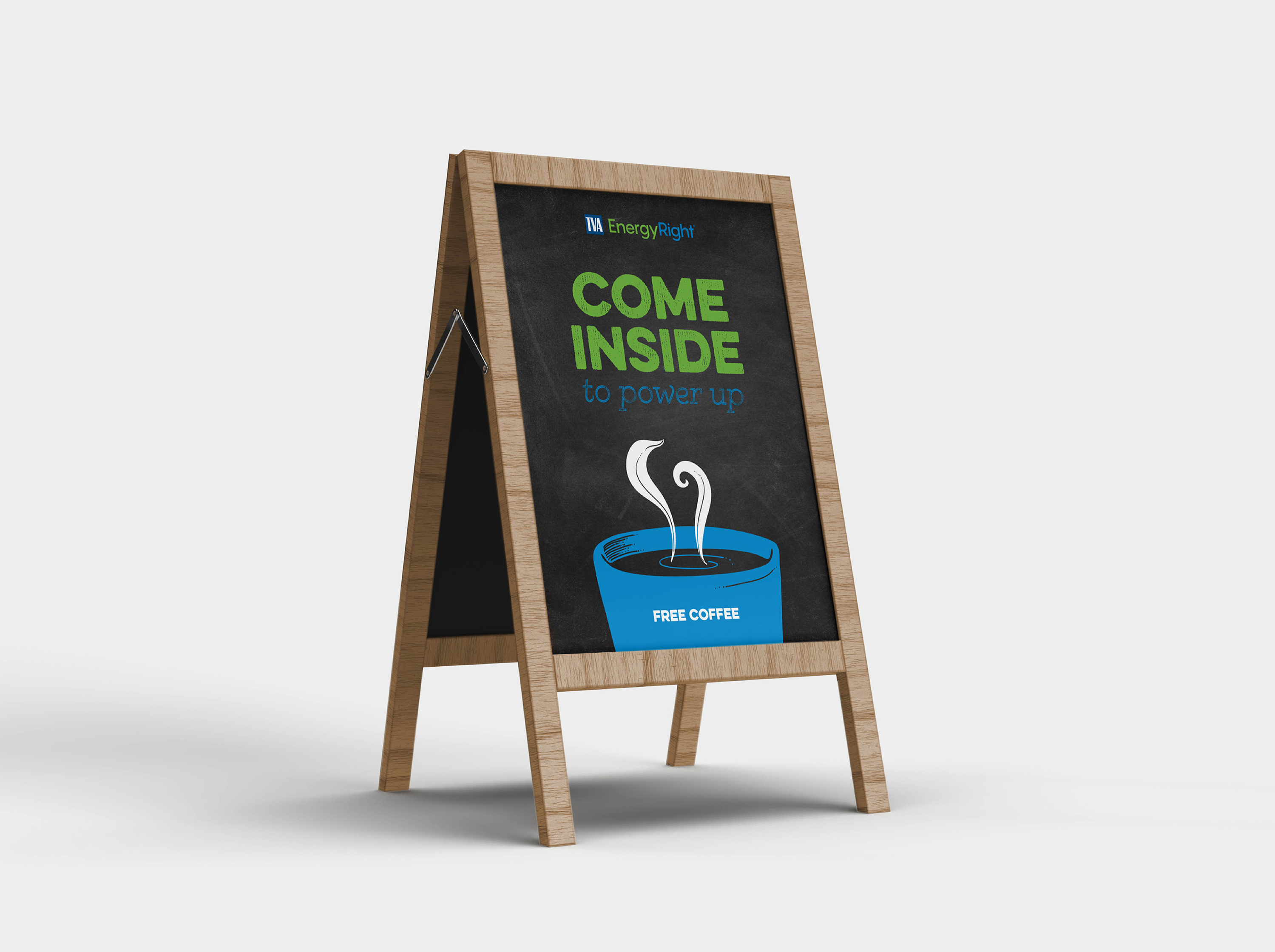 Power Up Cafe Sandwich Board Power Up Cafe Sandwich Board