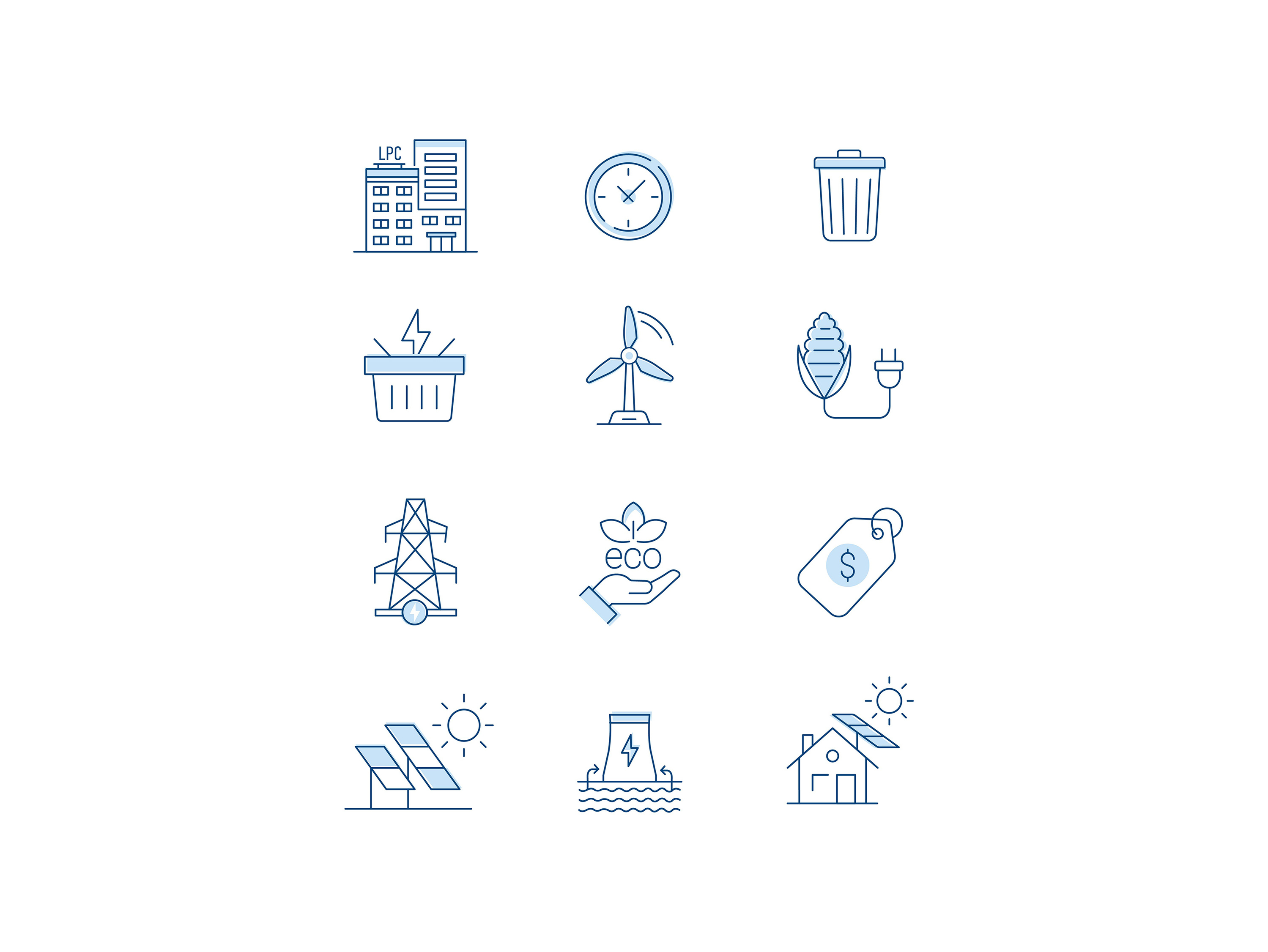 TVA Renewable Energy Icons TVA Renewable Energy Icons